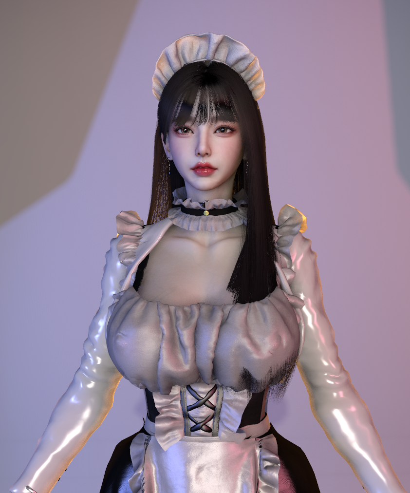 木七八兮.楠木自改腮红猫爪眼女仆装-zy